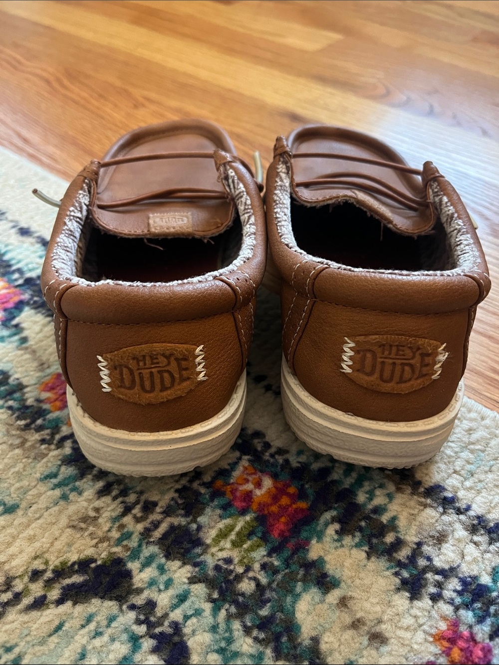 Hey Dude Slip-Ons | Brown Leather - Picture 2 of 3